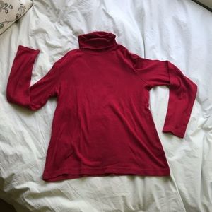 Red 100% Cotton Turtleneck